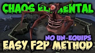 RuneScape  Chaos Elemental no unequips F2P LOW LVLFOOD rs3 [upl. by Orapma]