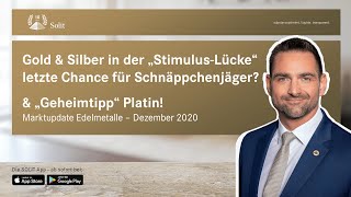 Gold amp Silber in der „StimulusLückequot – „Geheimtipp Platinquot  Marktupdate Edelmetalle 122020 [upl. by Laoj]