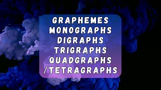 Graphemes Monographs Digraphs Trigraphs Tetragraphs or Quadgraphs [upl. by Briny]