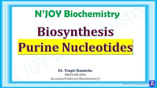 1 Purine Nucleotides De novo synthesis  Nucleotide Metabolism  Biochemistry  NJOYBiochemistry [upl. by Pfaff934]