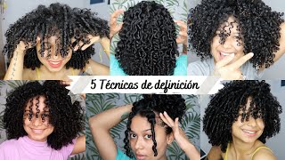 5 Técnicas DEFINICIÓN de RIZOS FÁCILES y RÁPIDAS QUE AMARÁS  Cabello Rizado  Crespo 🌴 [upl. by Nodle204]