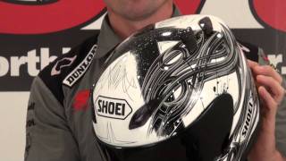 Shoei RF1100 Hadron 2 TC6 Helmet Review from SportbikeTrackGearcom [upl. by Hepzi352]