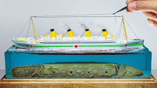 BRITANNIC WRECK BEFORE AND AFTER DIORAMA How to make DIY TITANIC SISTER SHIP [upl. by Iives]