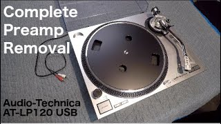 How to remove the preamp on an AudioTechnica ATLP120USB turntable [upl. by Hullda517]