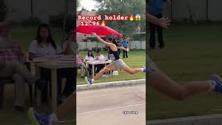 Triple jump all India University games trending music shorts trap viralsong track jump army [upl. by Leodora224]