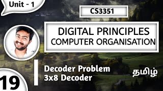 Implement Boolean Function F∑m1237 using 38 decoder in Tamil CS3351 Digital Principles amp CO [upl. by Nealah]