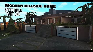 Bloxburg Speed Build  Modern hillside  Part 1  TulipBuildz [upl. by Llerral]