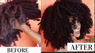 HOW TO WASH DRY amp MATTED CURLY SYNTHETIC WIG [upl. by Shirl]