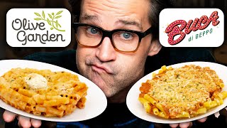 Olive Garden vs Buca di Beppo Taste Test  FOOD FEUDS [upl. by Nazay359]