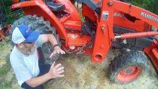 installing the subframe mount for a backhoe and hydraulics overview [upl. by Tedmund]