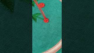 spring stitch tutorial  how to make embroidered flower with spring stitch  nazias embroidery [upl. by Yebot705]