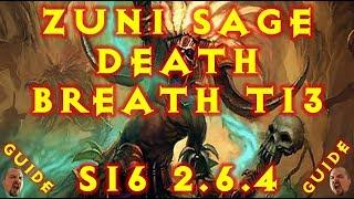 Diablo 3 S16 Zuni Sage Death Breath Speed Farm Build T13 264 [upl. by Katrine]