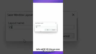 💾 Saving Windows Layouts in Visual Studio visualstudio vslive hottips [upl. by Efeek]