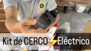 Material para instalar una cerca eléctrica  Unboxing de kit Energizador de cerco eléctrico completo [upl. by Jecoa]