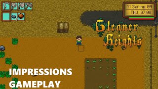 Gleaner Heights  Farming Sim Impressions Gameplay [upl. by Hgiel508]