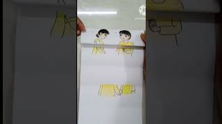 The ultimate plot twist😂in paper folding art💖cartoonfunnycomedyforyouhorrortiktokartshorts [upl. by Elacsap]