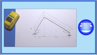 STRUTTURA ISOSTATICA A quotCAVALLETTOquot  METODO GRAFICOQUALITATIVO ES n° 39  1137 [upl. by Kalk143]