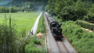 100 Jahre Bahnstrecke Schliersee Bayrischzell 70 083 41 018 10072012 Dampfzug [upl. by Ityak]