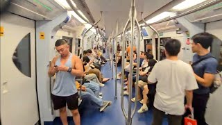 Bangkok BTS Midnight Dash Full Train Run on Sukhumvit Line 🏃💨 [upl. by Manvell]