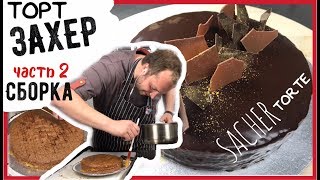 👌Как приготовить торт Захер Часть 2я 👌 Сборка SacherTorte  мастер класс [upl. by Nixie]