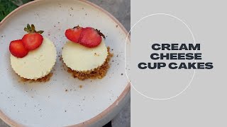 How To Make Eggless Cream Cheese Cakes  Baked cream cheese cake  creamcheese cake  chef rainbow [upl. by Eilrac]