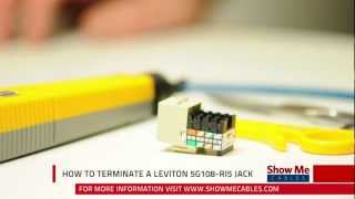 How to Terminate a Leviton 5G108RI5 Cat5e Jack [upl. by Yssac548]