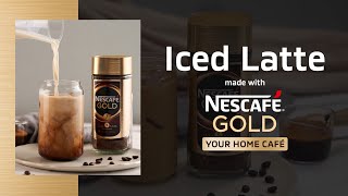 How to Make an Iced Café Latte at Home with NESCAFÉ GOLD [upl. by Siroved]