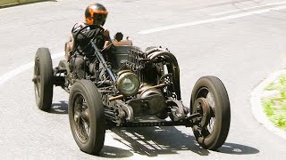 Probably Switzerlands CRAZIEST Car with 61L AIRCRAFT Engine  Startup Drive [upl. by Ahsial]