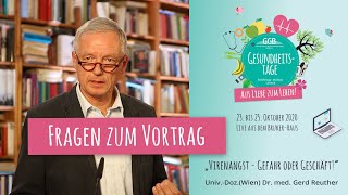 Fragen zum Vortrag quotVirenangstquot Dr med Gerd Reuther über CoronaTests Impfungen und Spätfolgen [upl. by Smitt]