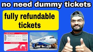 dummy tickets  fully refundable air tickets kaise book kare  how to book fully refundable tickets [upl. by Nihahs]