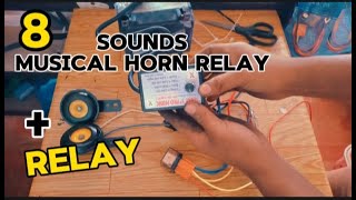 8 sounds Nhay 3pro musical horn Relay With 12 volts Relay Install [upl. by Kim]