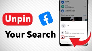 How to Unpin your Search on Facebook Updated [upl. by Lleynad]