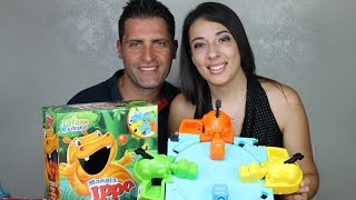 Mangia Hippo Ippo apertura gioco in scatola e prova unboxing video per bambini barns video leker [upl. by Ainigriv]