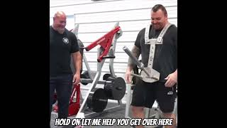 WORKOUT WITH Brian Nick and Oberst shorts shortsvideo eddiehall teambeast strongman [upl. by Ydneh]