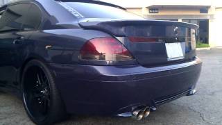 Bmw 745 Exhaust setup No resonators [upl. by Krissy]