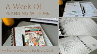 A Week of Planning  Morning Planner Routine Every Day [upl. by Jenesia]