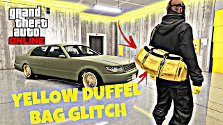 YELLOW DUFFEL BAG GLITCH IN GTA 5 ONLINE [upl. by Ahcsatan]