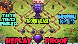 WOW TH10 TOWN HALL 10 Trophy Base 2018 Anti Everything  TH10 Farming Base  TH10 BASE  COC [upl. by Nesilla741]