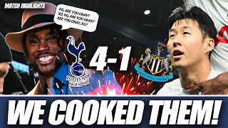 WE COOKED THE MAGPIES RICHARLISON BRACE HEUNG MIN SONSATIONAL Tottenham 41 Newcastle HIGHLIGHTS [upl. by Ainehs735]