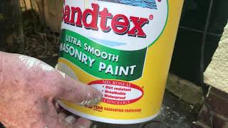 Sandtex Ultra Smooth Masonry Paint Cornish Cream  Review [upl. by Calvano916]