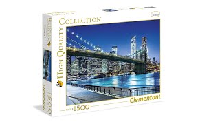 quotNew Yorkquot  Clementoni 1500 piece puzzle Timelapse [upl. by Percival]