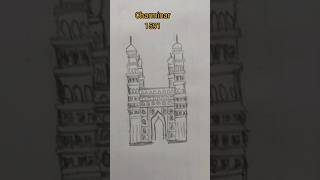 Charminar Drawing 🖊️✍️ drawing arttrending shorts [upl. by Semela187]