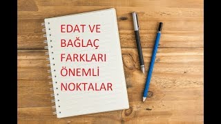 Edat ve Bağlaç Farkları TYT YKS KPSS [upl. by Nicko]