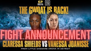 Claressa Shields Announces Next Fight is at Light Heavyweight [upl. by Wilbur924]