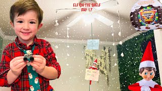 Elf On The Shelf Day 17 Monster Jam Mini Christmas Advent Calendar KIDS Snow in the House VIDEO [upl. by Humfrey853]