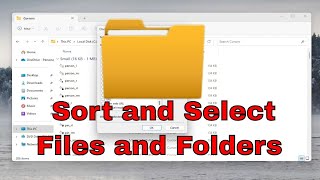 How to Sort and Select Files and Folders Windows 11 [upl. by Mullane336]