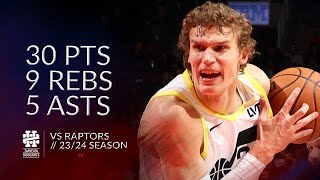 Lauri Markkanen 30 pts 9 rebs 5 asts vs Raptors 2324 season [upl. by Aneris]