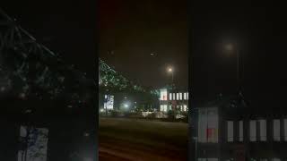 Jacques Cartier Bridge Downtown Night View Driving Montreal travel travelvlog canadalife [upl. by Aihseket644]