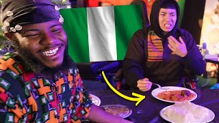 Ray Tries Nigerian Food For The First Time [upl. by Einafets721]