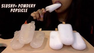 POWDERY  SLUSHY ICE POPSICLES CRUNCHY ICE EATING ASMR ICE EATING [upl. by Ramas965]